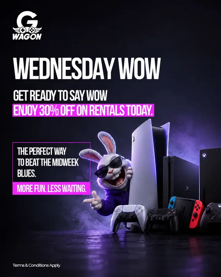 Game Wagon weekday offer: Wednesday Wow, 30% off rentals