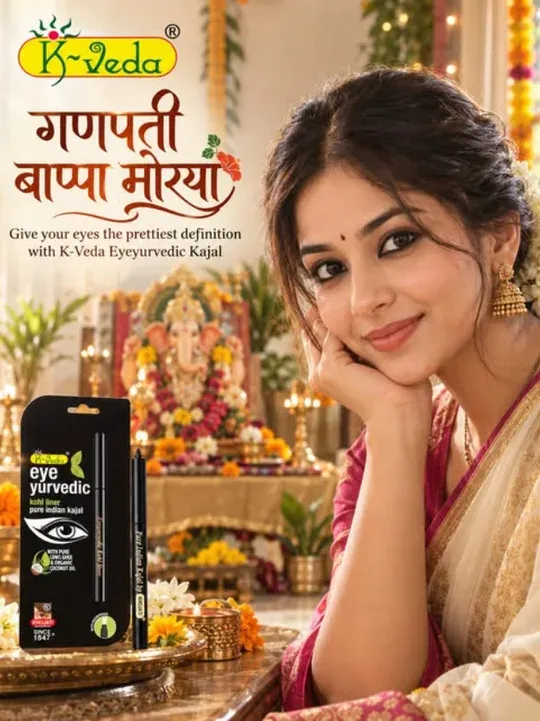 K-Veda festive post for Ganpati with K-Veda kajal