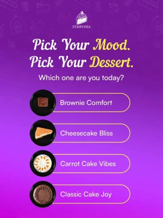 Symposia post: Pick your mood, pick your dessert